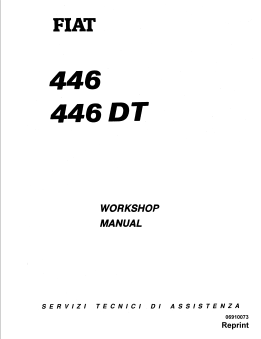 New Holland Fiat 446, 446DT, 55-46, 55-56, 60-46, 60-56, 65, 65-46, 65-56, 70, 70-56 Tractor Workshop Manual 06910073 PDF