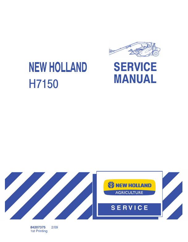 New Holland H7150 Service Manual 84207375 PDF