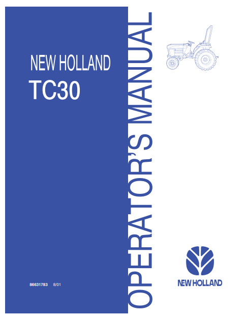 New Holland TC30 Operator Manual 86631783 PDF