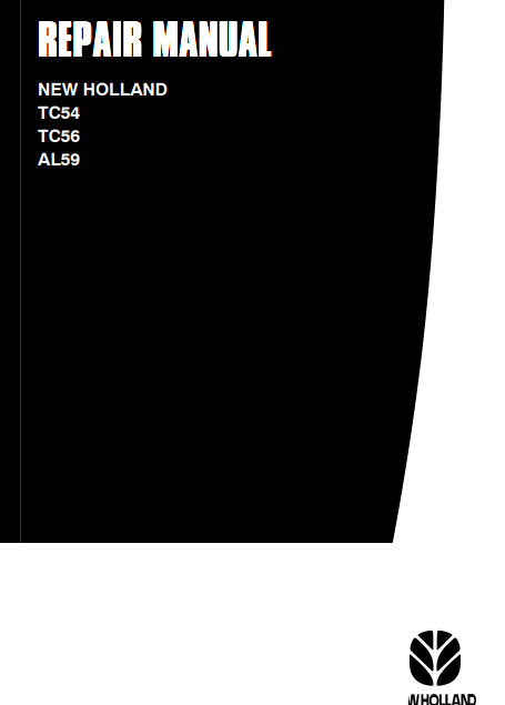 New Holland TC54, TC56, AL59 Repair Manual 6046496100 PDF