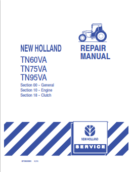 New Holland TN60VA, TN75VA, TN95VA Repair Manual 87352280 PDF