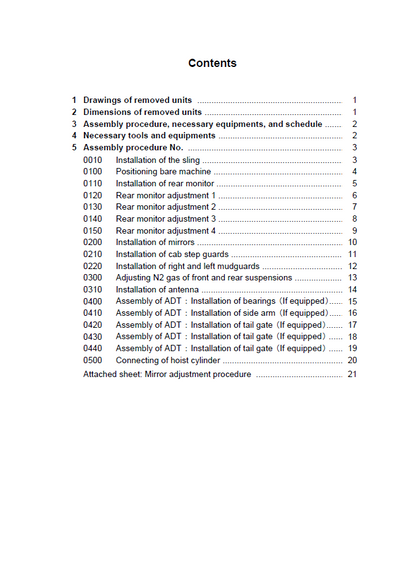Official GEN00111-03: Komatsu HM300-3 Field Setup & Assembly Manual