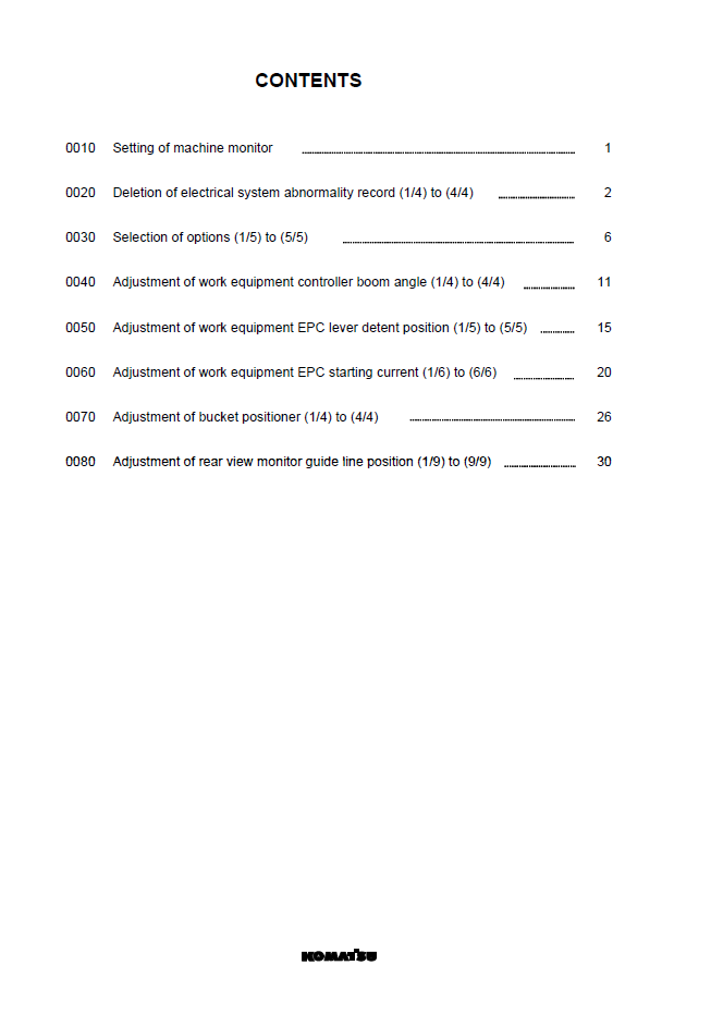 Official GEN00122-00: Komatsu WA470-7 Field Setup & Assembly Manual