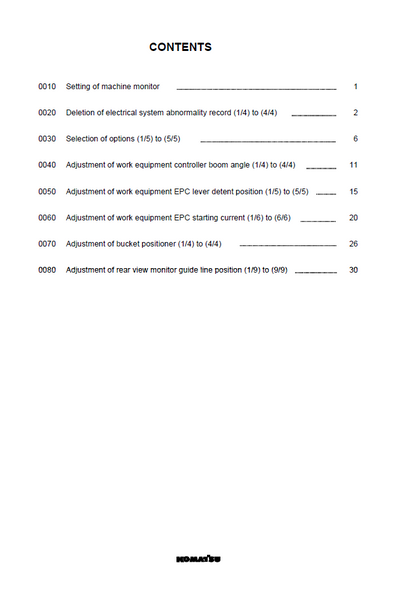 Official GEN00122-00: Komatsu WA470-7 Field Setup & Assembly Manual