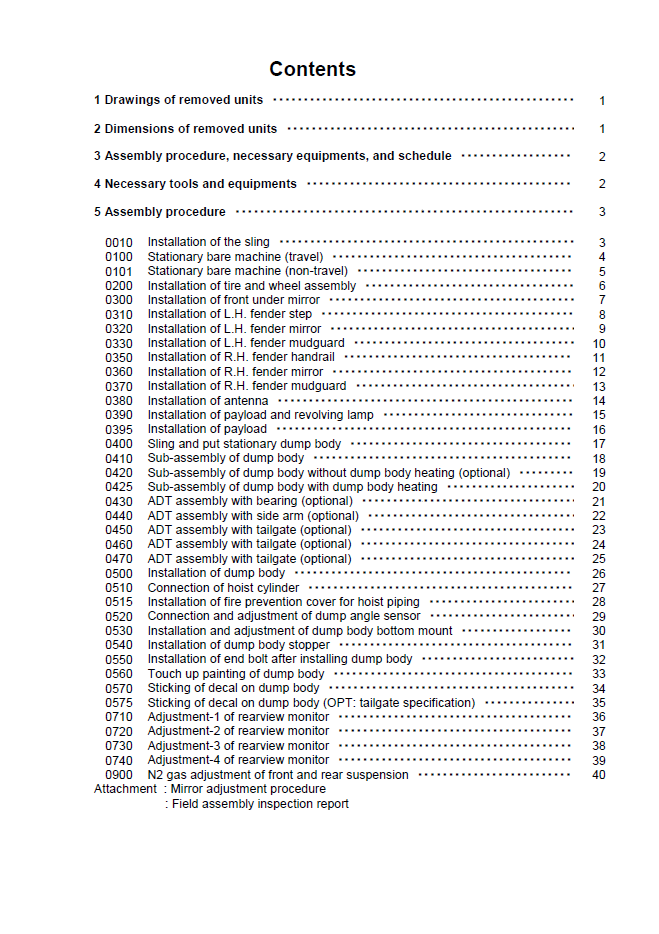 Official GEN00131-00: Komatsu HM300-5 Field Setup & Assembly Manual