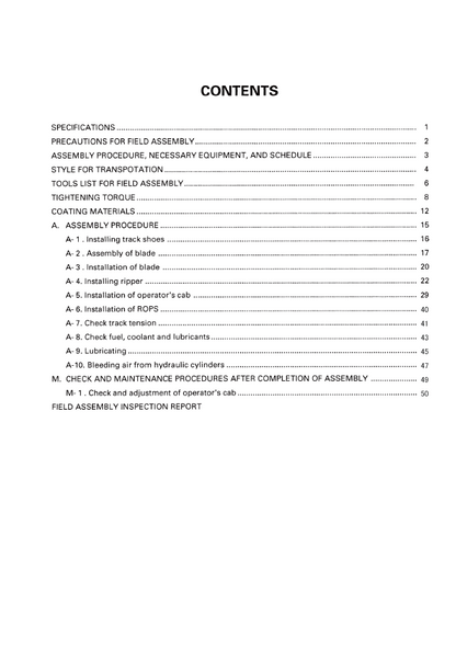Official Komatsu D275A-5 & D275AX-5 Bulldozer Erection & Assembly Guide - GEN00047-01