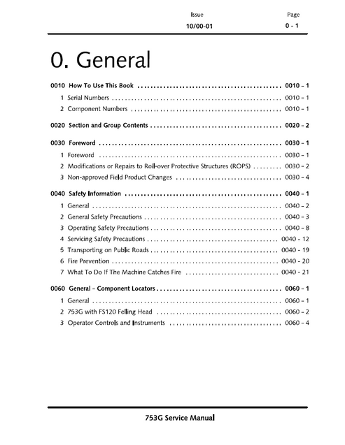 John Deere 753G Feller Buncher Technical Repair Manual TM1887-2
