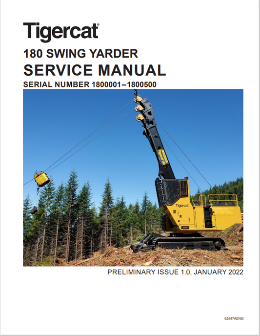 Tigercat 180 Swing Yarder Service Manual 62847AENG