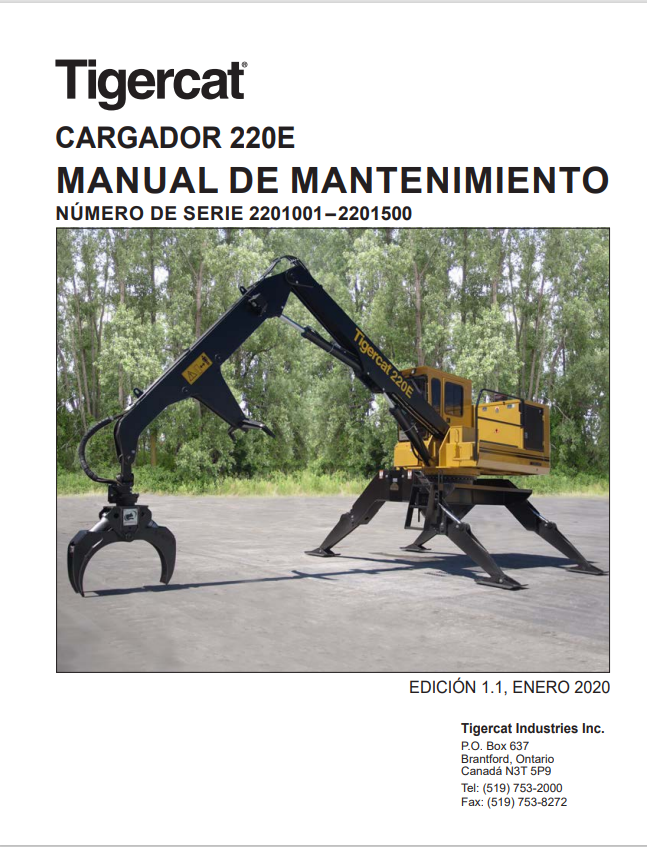 Tigercat 220E Charger Maintenance Manual 42939AMUL