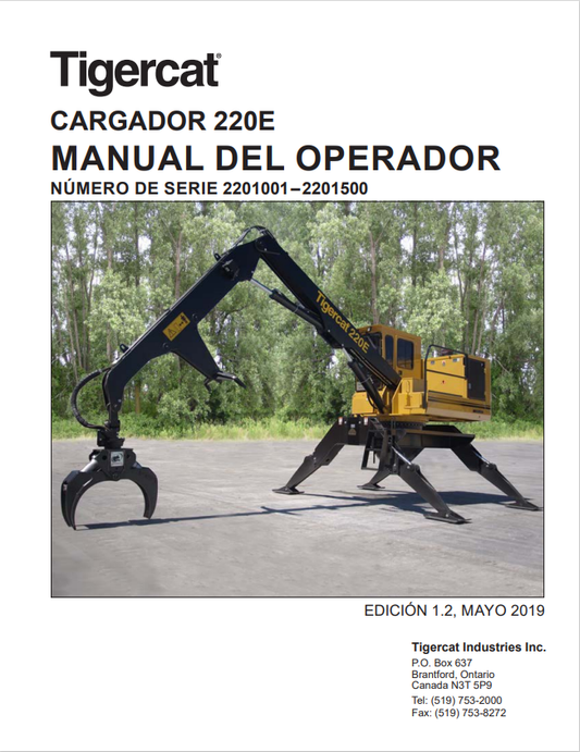 Tigercat 220E Charger Operator Manual 56377AENG