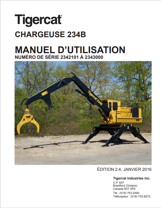 Tigercat 234B Loader User Manual 45703A