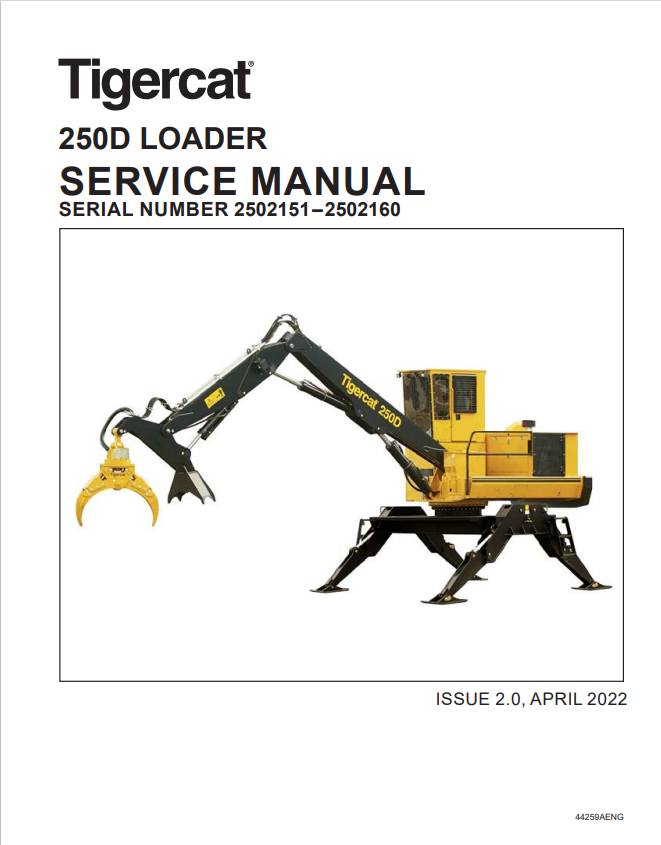 Tigercat 250D Loader Service Manual 44259AENG