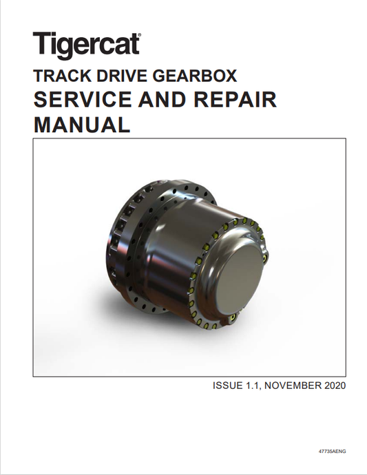 Tigercat 47735A Track Drive Gearbox Service And Repair Manual 47735AENG