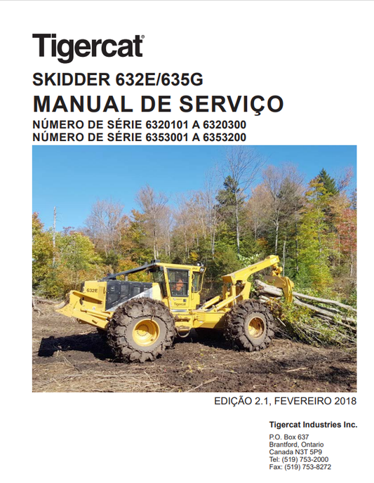 Tigercat 632E, 635G Skidder Service Manual 47997AENG 1