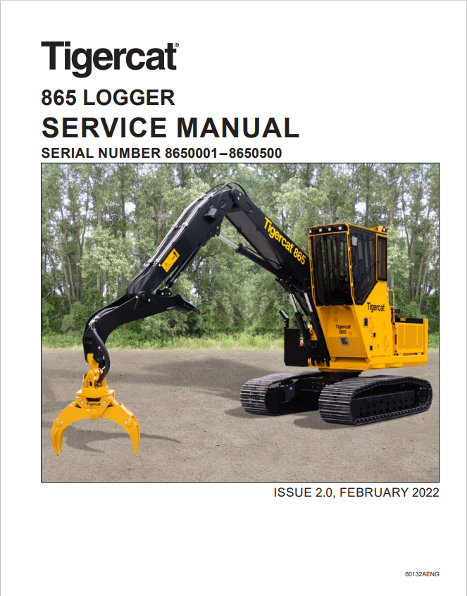 Tigercat 865 Logger Service Manual 60132AENG