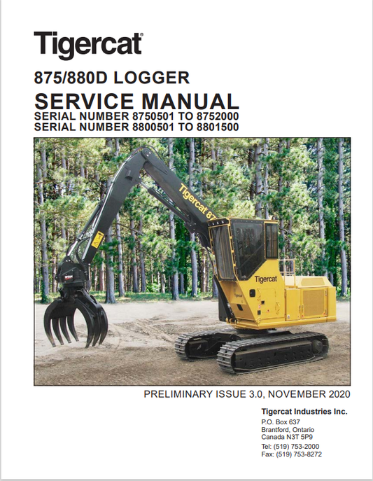 Tigercat 875880D Logger Service Manual