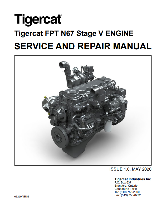 Tigercat FPT N67 Stage V Engine Service And Repair Manual 63259AENG
