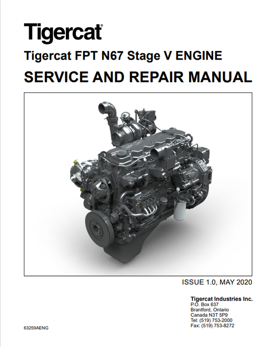 Tigercat FPT N67 Stage V Engine Service And Repair Manual 63259AENG