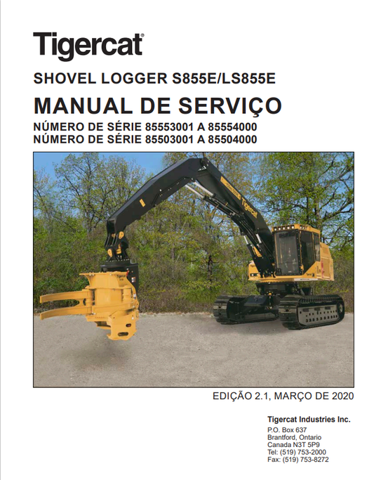 Tigercat S855E, LS855E Shovel Logger Service Manual 51129AENG 1
