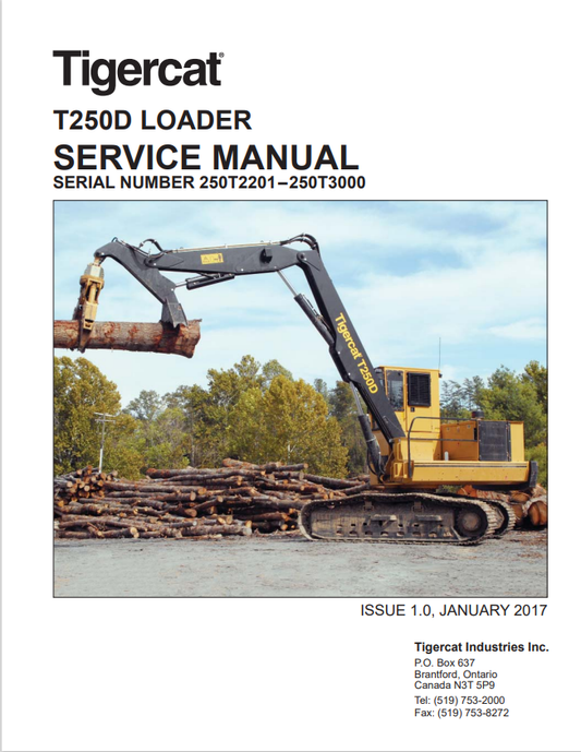 Tigercat T250D Loader Service Manual 44261AENG