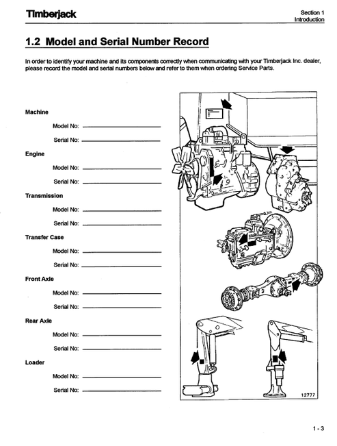 Timberjack 230A Forwarder With F60 Loader Manual 7015720