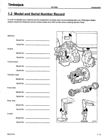 Timberjack 610 Forwarder Operating & Maintenance Manual F293658