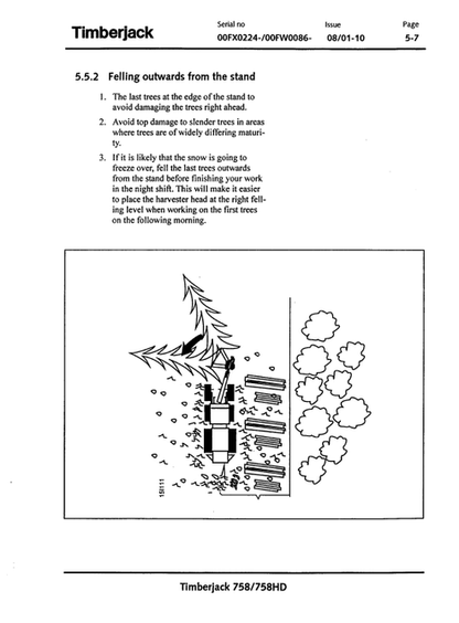 Timberjack 758 Harvester Head Operation & Maintenance Manual 