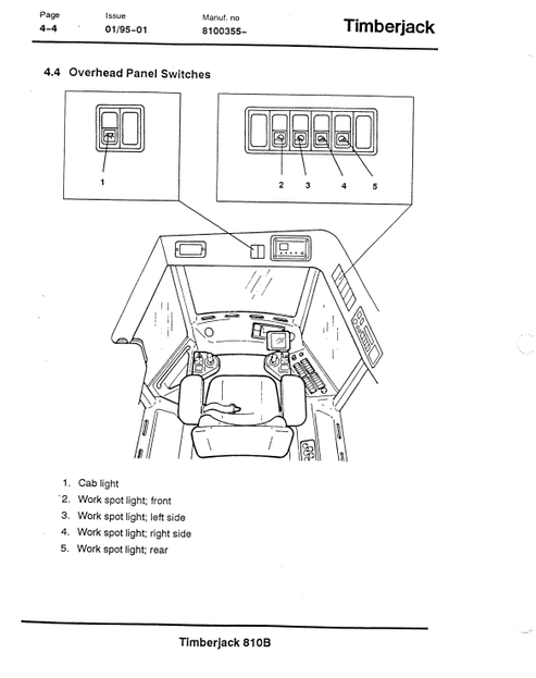Timberjack 810B Forwarder Operation & Maintenance Manual F035823
