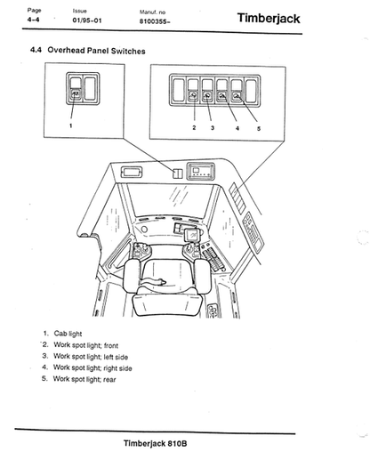 Timberjack 810B Forwarder Operation & Maintenance Manual F035823