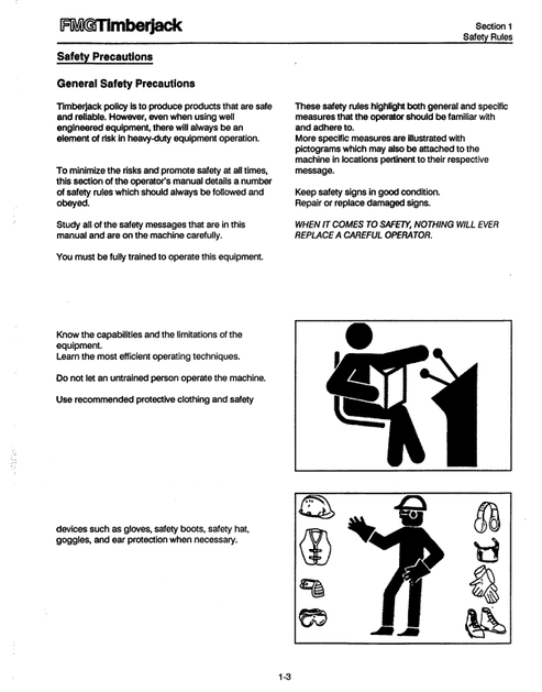 Timberjack FMG933C Clambunk Operation & Maintenance Manual