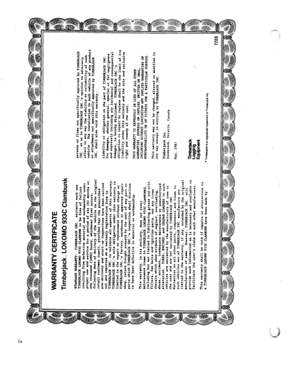 Timberjack FMG 933 Clambunk Operation & Maintenance Manual