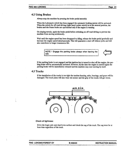 Timberjack FMG 990 Single-Grip Harvester Manual 9900158