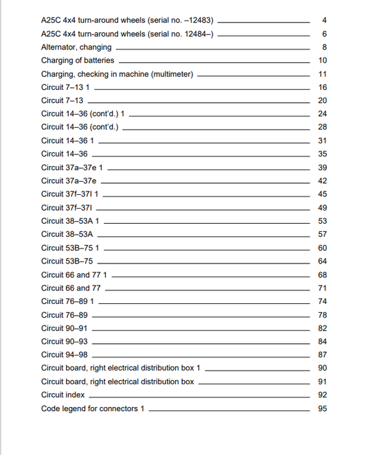 Volvo A25C 4x4 Articulated Hauler Electrical And Hydraulic Schematic Manual - PDF File