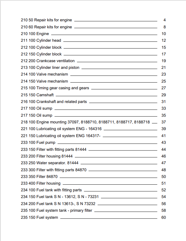 Volvo A25E Articulated Hauler Parts Catalogue Manual Sn 73001-73300 - PDF File