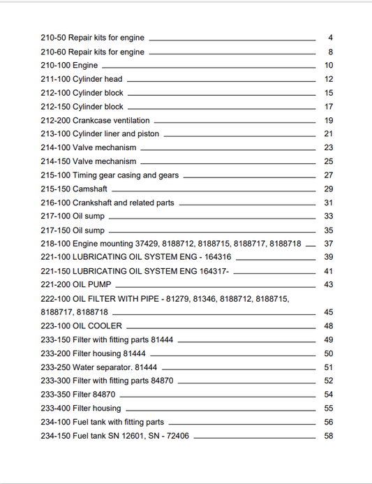 Volvo A30E Articulated Hauler Parts Catalogue Manual Sn 72001-72639 - PDF File