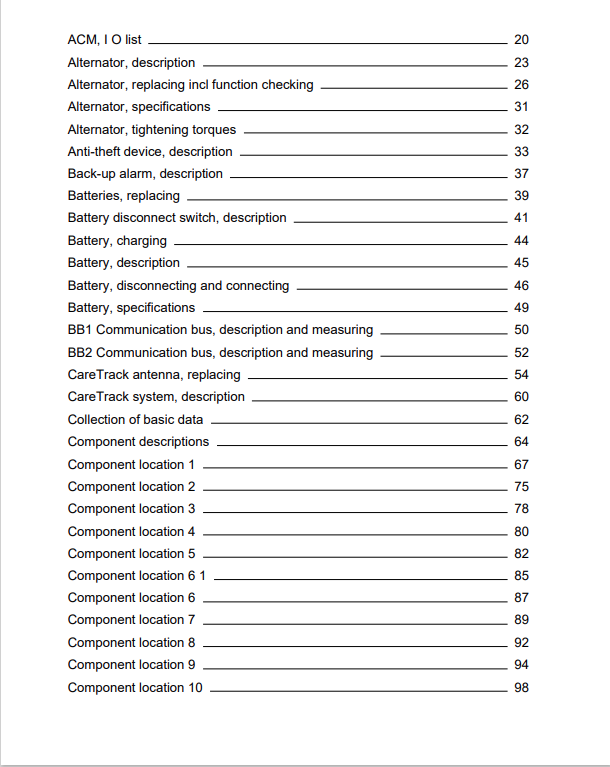 Volvo A60H Articulated Hauler Electrical And Hydraulic Schematic Manual - PDF File