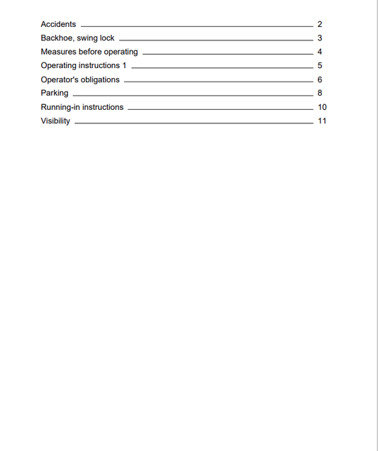 Volvo BL70 Backhoe Loader Operator Manual - PDF File