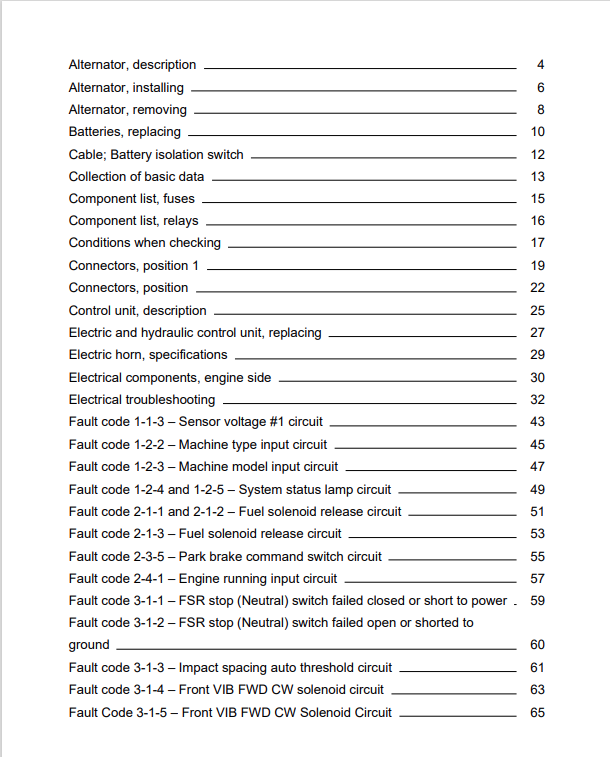 Volvo DD118HFA Asphalt Compactor Electrical And Hydraulic Schematic Manual - PDF File