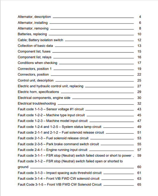 Volvo DD118HFA Asphalt Compactor Electrical And Hydraulic Schematic Manual - PDF File