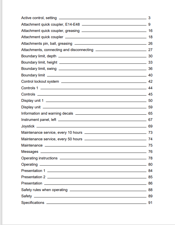 Volvo EC250E L Excavator Operator Manual - PDF File