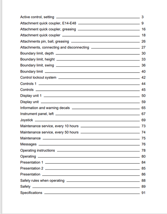 Volvo EC250E L Excavator Operator Manual - PDF File