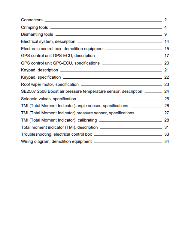 Volvo EC290B LCD Excavator Electrical And Hydraulic Schematic Manual - PDF File