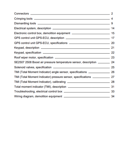 Volvo EC290B LCD Excavator Electrical And Hydraulic Schematic Manual - PDF File