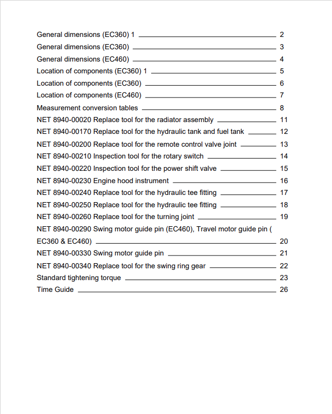 Volvo EC460 Excavator Service Repair Manual - PDF File