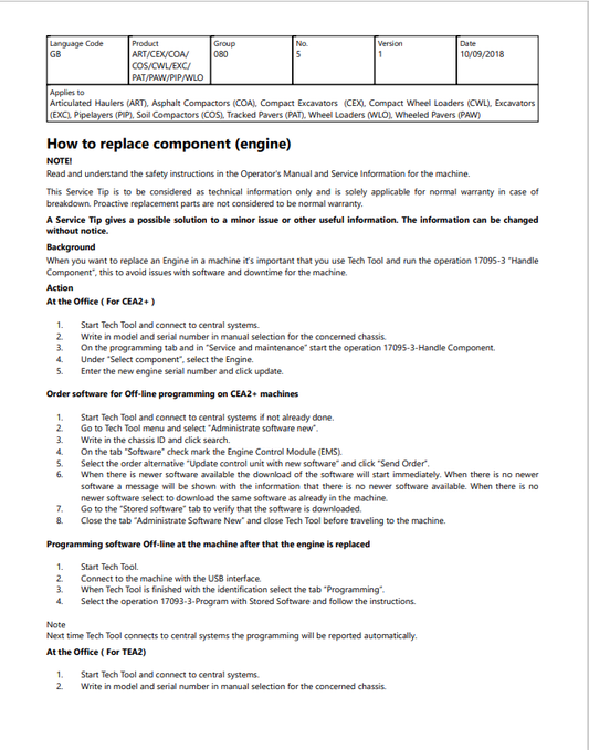 Volvo L110G Wheel Loader Service Repair Manual - PDF File
