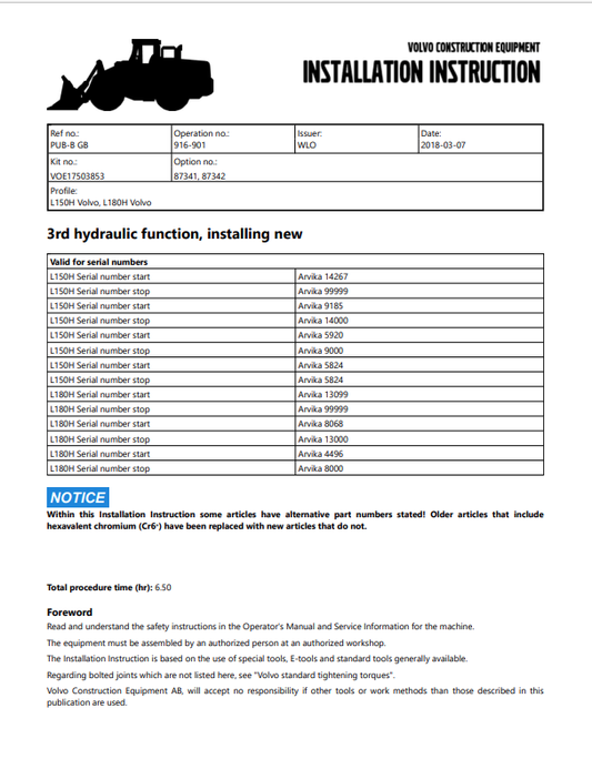 Volvo L150H Wheel Loader Service Repair Manual - PDF File
