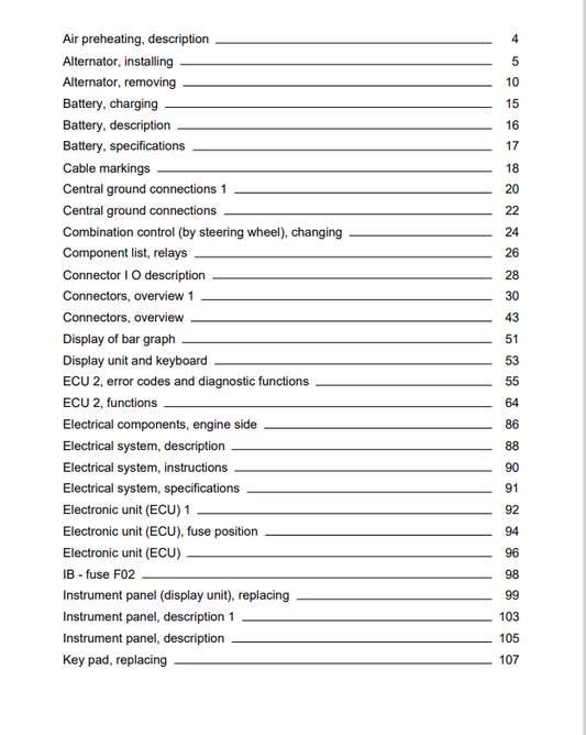 Volvo L30B Compact Wheel Loader Electrical And Hydraulic Schematic Manual - PDF File