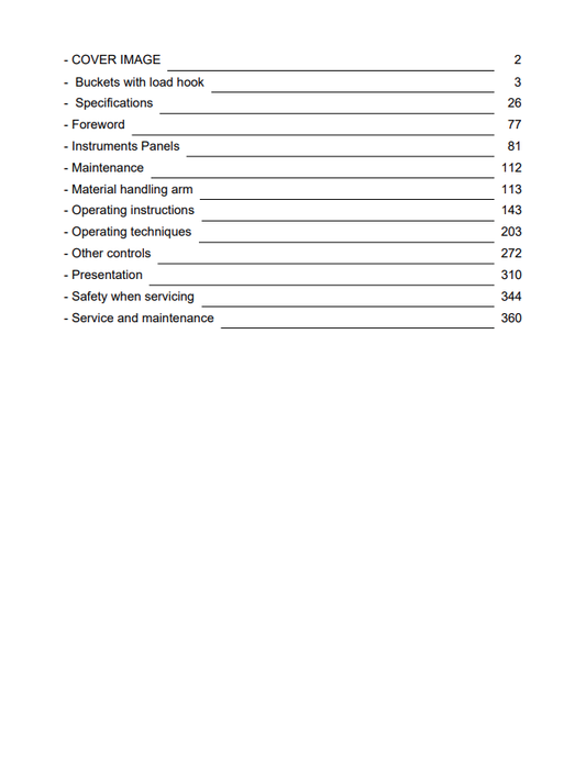 Volvo L35, L35G Compact Wheel Loader Operator Manual - PDF File