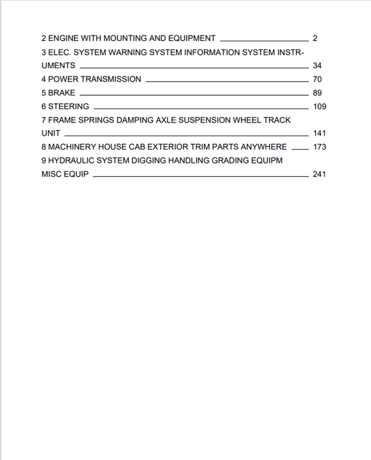Volvo L45H Compact Wheel Loader Parts Catalogue Manual Sn 4120011-422011 - PDF File