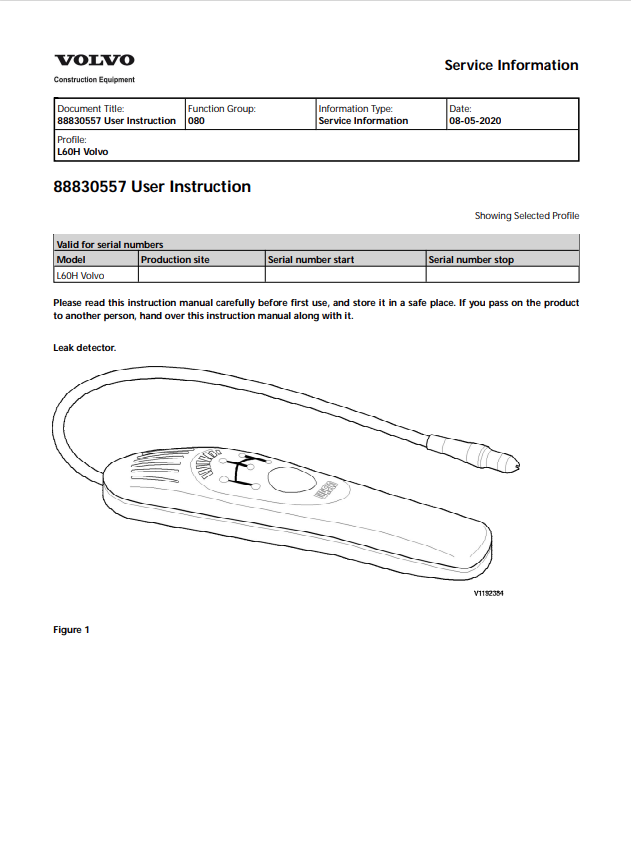 Volvo L60H Wheel Loader Service Repair Manual - PDF File